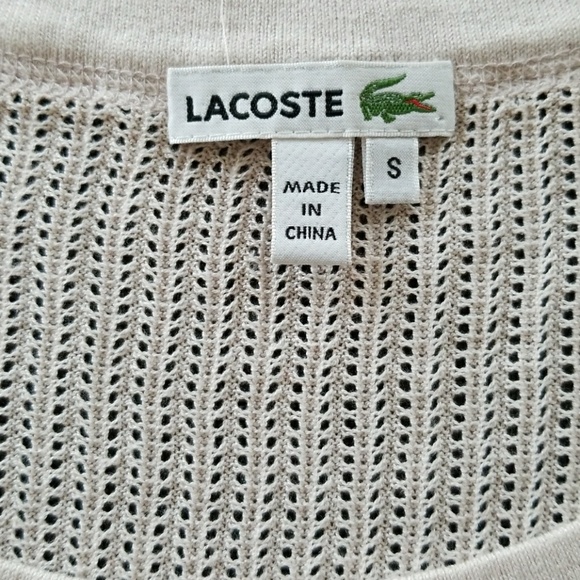 Nude Lacoste Soft Mesh Sweater - Picture 6 of 8